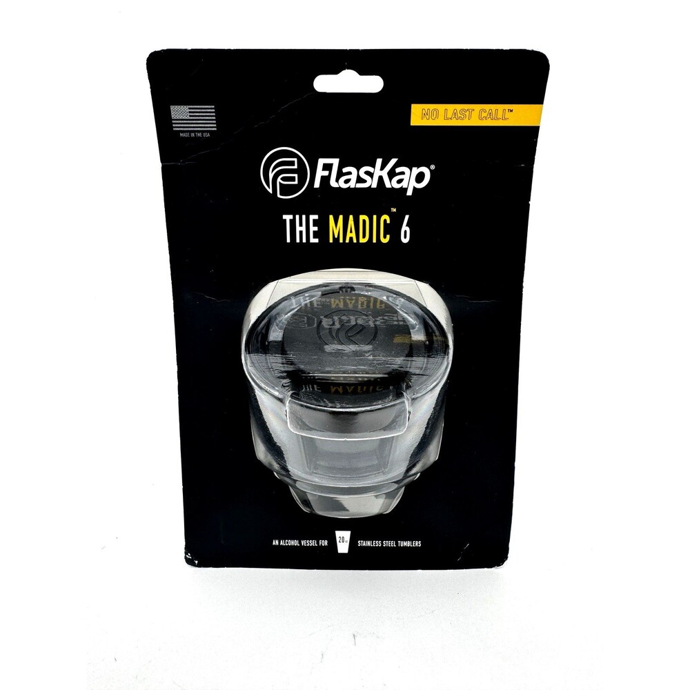 Flaskap “The Madic 6”Tumbler Lid Replacement Black New